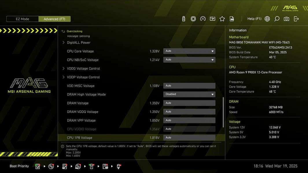 MSI MAG B850 TOMAHAWK MAX WIFI-4